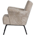 Muse fauteuil grof geweven stof naturel