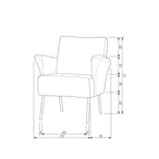 Muse fauteuil grof geweven stof naturel