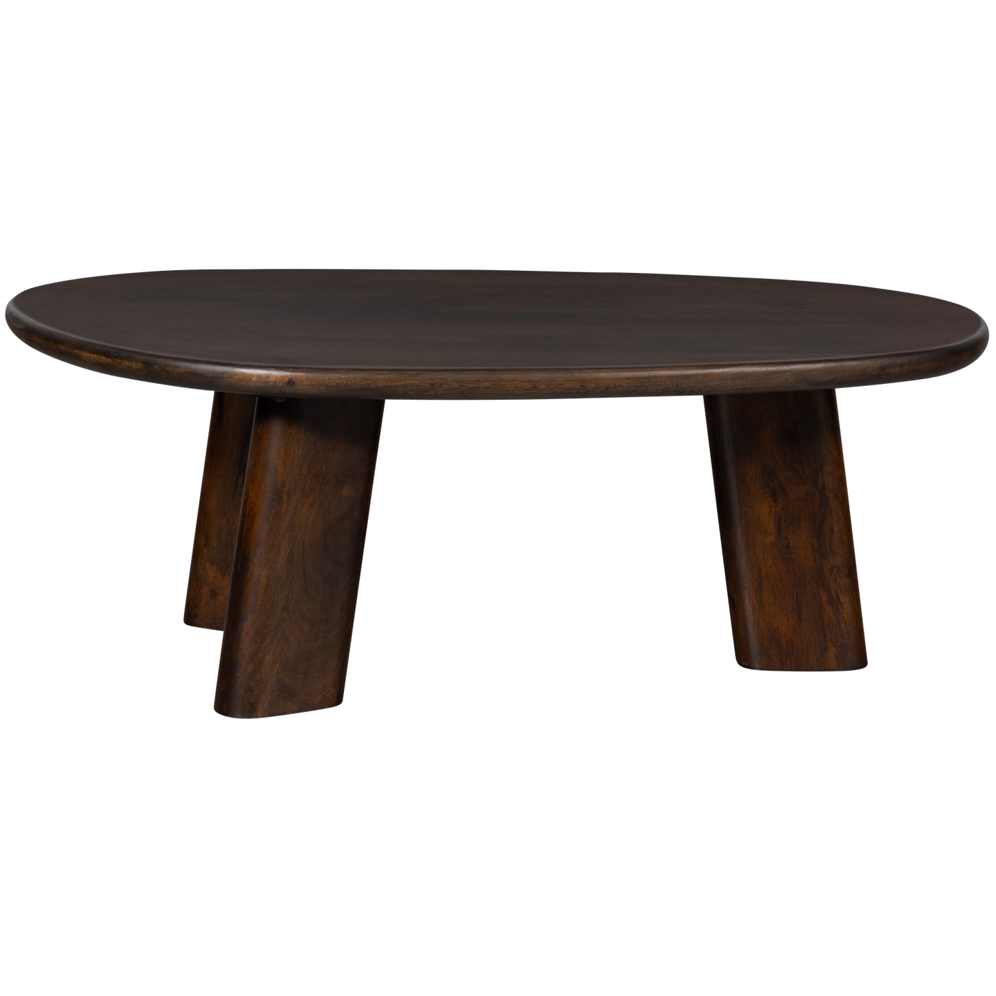 Roundly salontafel mango hout walnoot