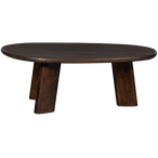 Roundly salontafel mango hout walnoot