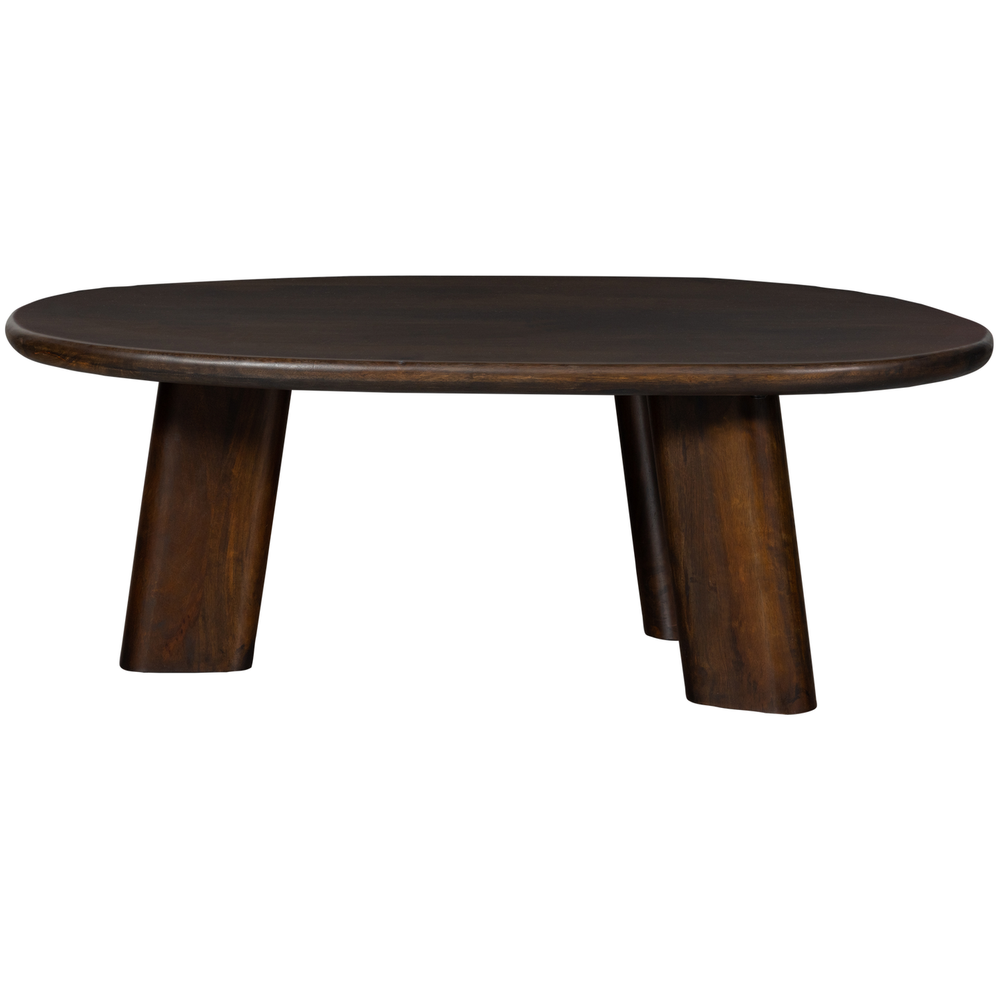 Roundly salontafel mango hout walnoot