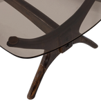 Flash salontafel mango hout/glas walnoot