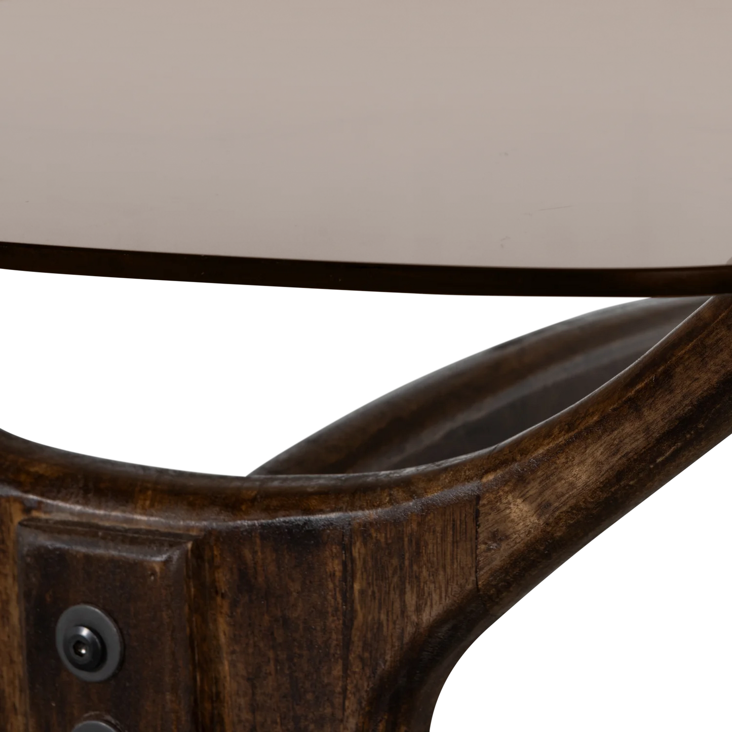 Flash salontafel mango hout/glas walnoot