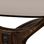 Flash salontafel mango hout/glas walnoot