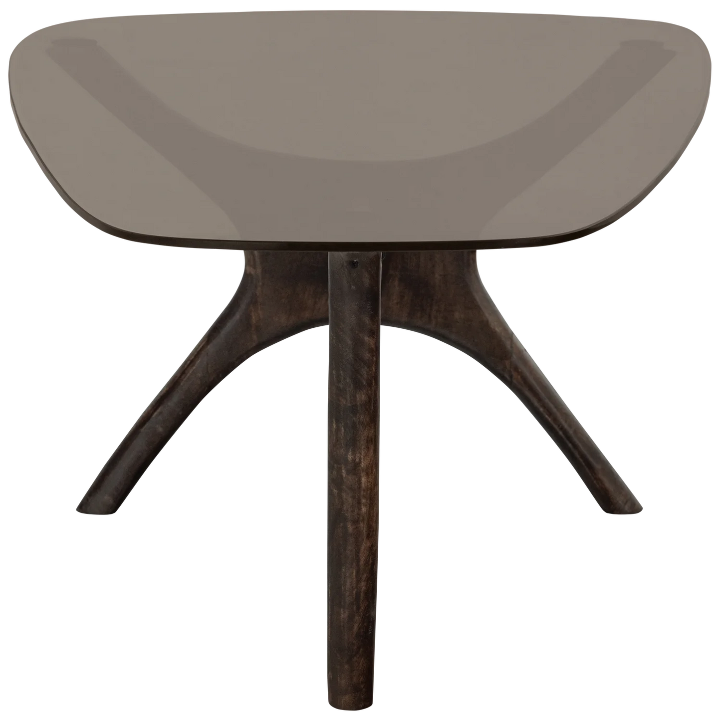 Flash salontafel mango hout/glas walnoot