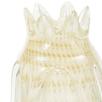 Crown handgevormde vaas glas off white 30x12cm