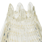 Crown handgevormde vaas glass of white 24x18cm