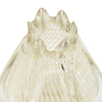 Crown handgevormde vaas glass of white 24x18cm