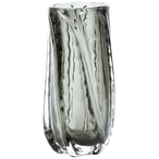 Paragon handgevormde vaas glas antractiet 27x12cm