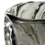 Paragon handgevormde vaas glas antractiet 21x13cm