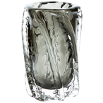 Paragon handgevormde vaas glas antractiet 21x13cm