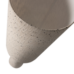 Loft vloerlamp metaal/boucle naturel met stippen 130xo30 cm