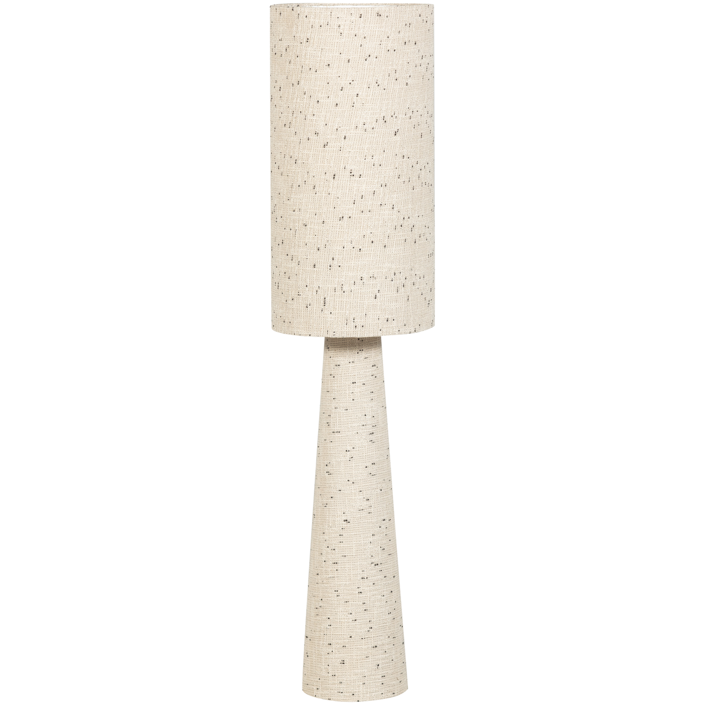 Loft vloerlamp metaal/boucle naturel met stippen 130xo30 cm