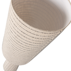 Loft vloerlamp metaal/boucle naturel met strepen 130xo30 cm