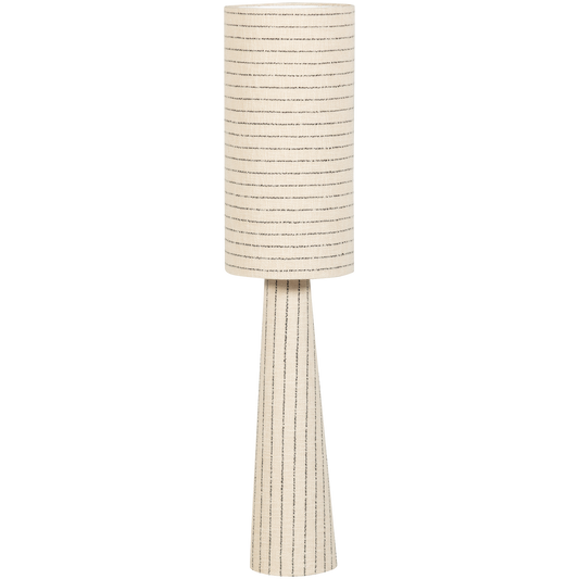 Loft vloerlamp metaal/boucle naturel met strepen 130xo30 cm