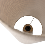 Loft vloerlamp metaal/boucle naturel met strepen 130xo30 cm