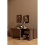 Sense dressoir 4-deurs mangohout walnoot