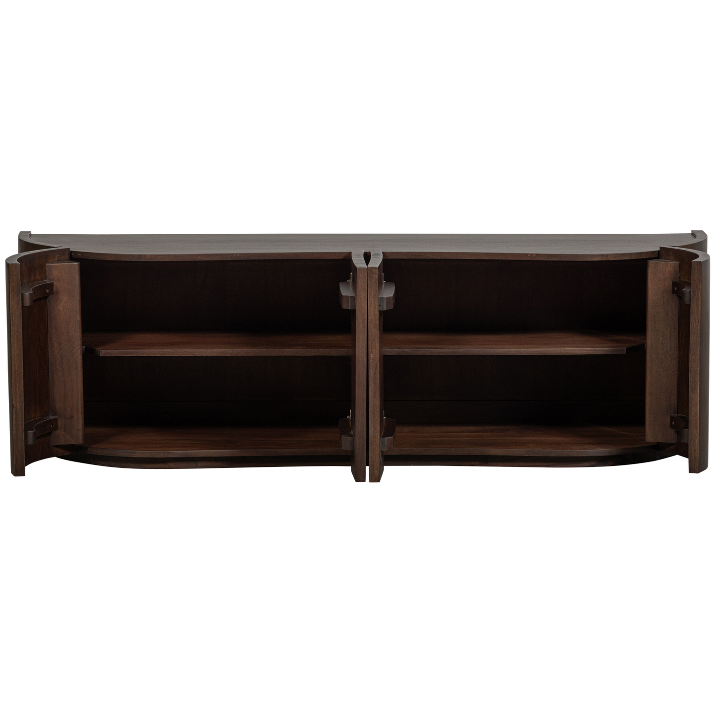 Sense dressoir 4-deurs mangohout walnoot