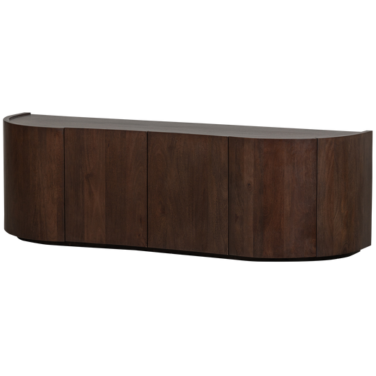 Sense dressoir 4-deurs mangohout walnoot