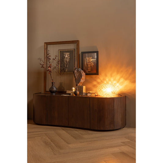 Sense dressoir 4-deurs mangohout walnoot