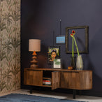 Crown handgevormde vaas glas off white 30x12cm