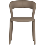 Noble eetkamerstoel leerlook zand