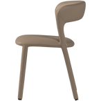 Noble eetkamerstoel leerlook zand