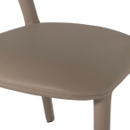 Noble eetkamerstoel leerlook zand