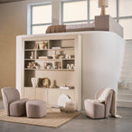 Lofty fauteuil boucle grijs