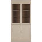 Chow 4-drs vitrinekast grenen dakargrau [fsc]