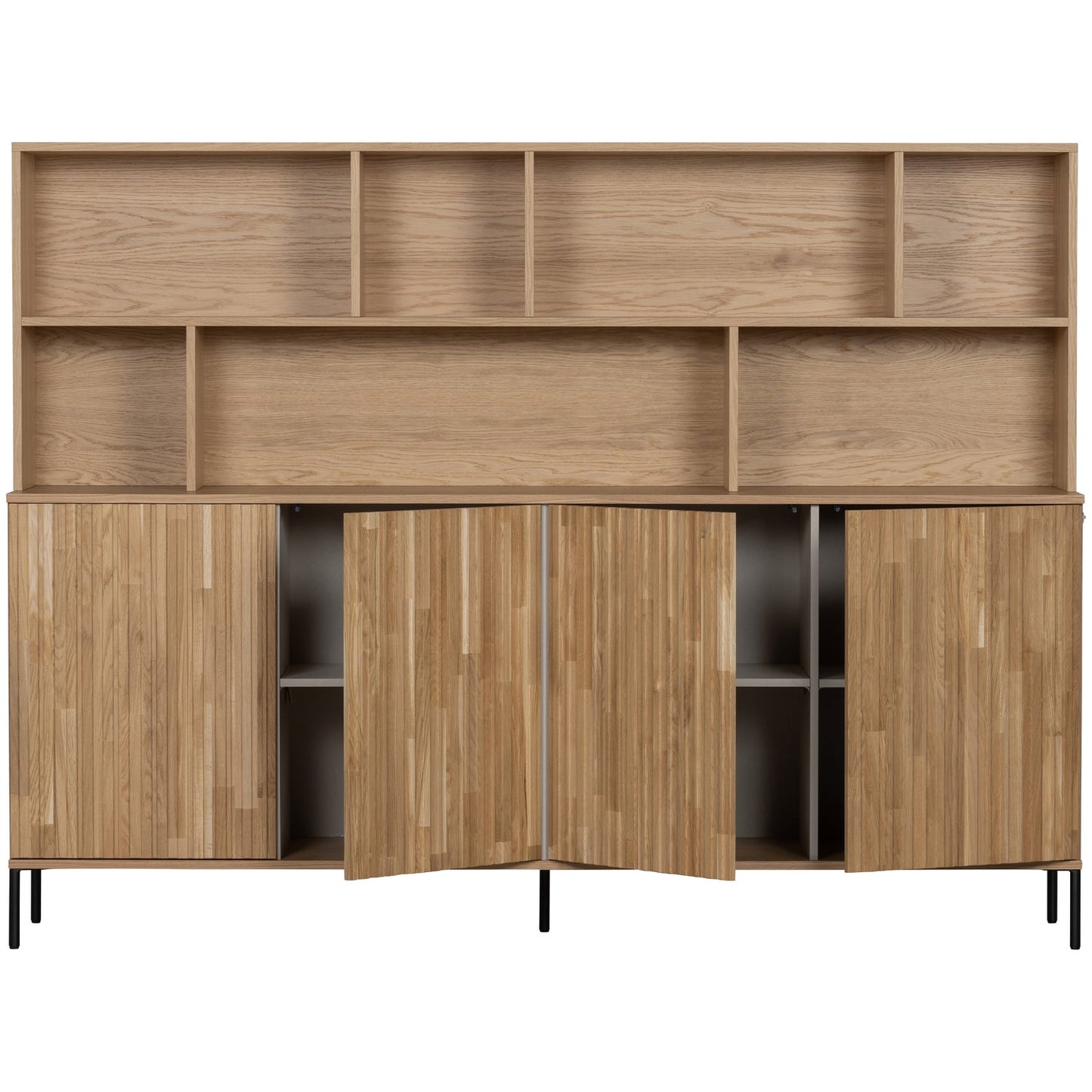 New gravure wandkast eiken blanke lak [fsc]