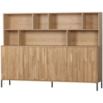 New gravure wandkast eiken blanke lak [fsc]