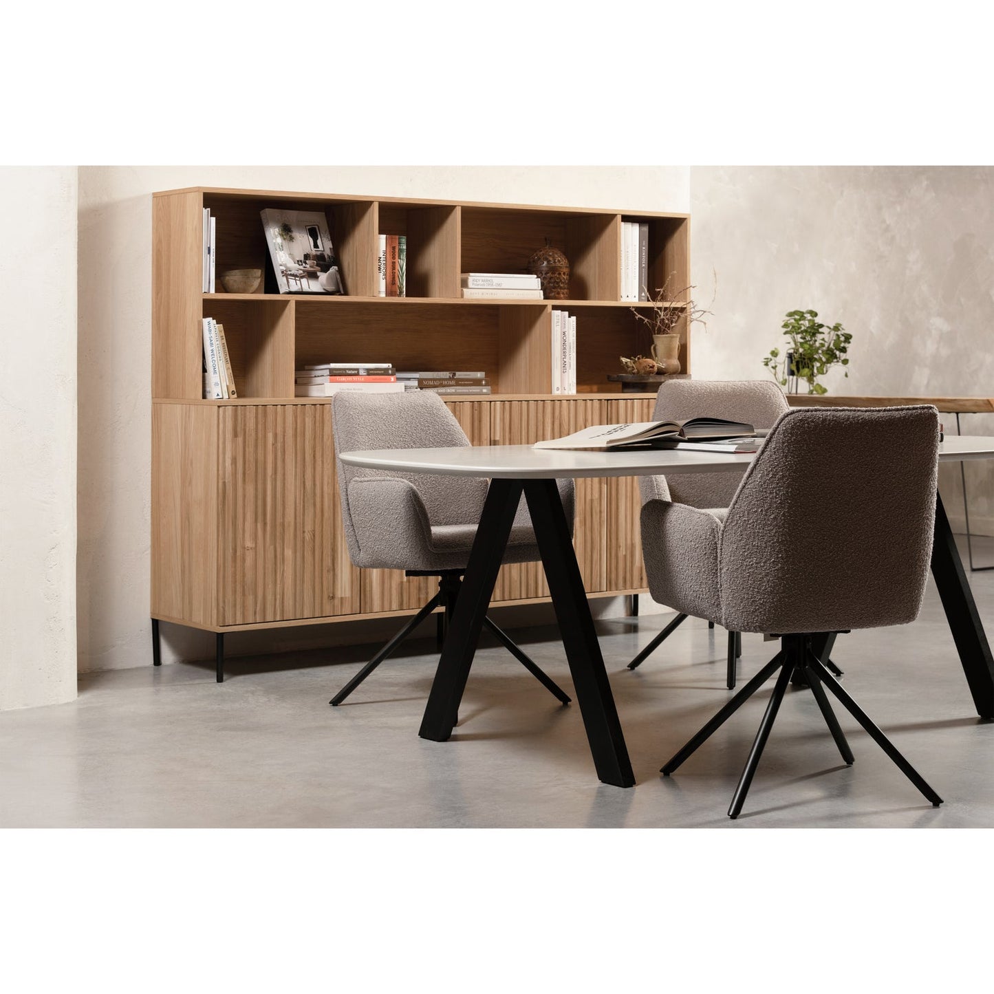 New gravure wandkast eiken blanke lak [fsc]