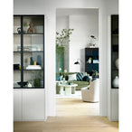 Basic 4-drs vitrinekast grenen mist [fsc]