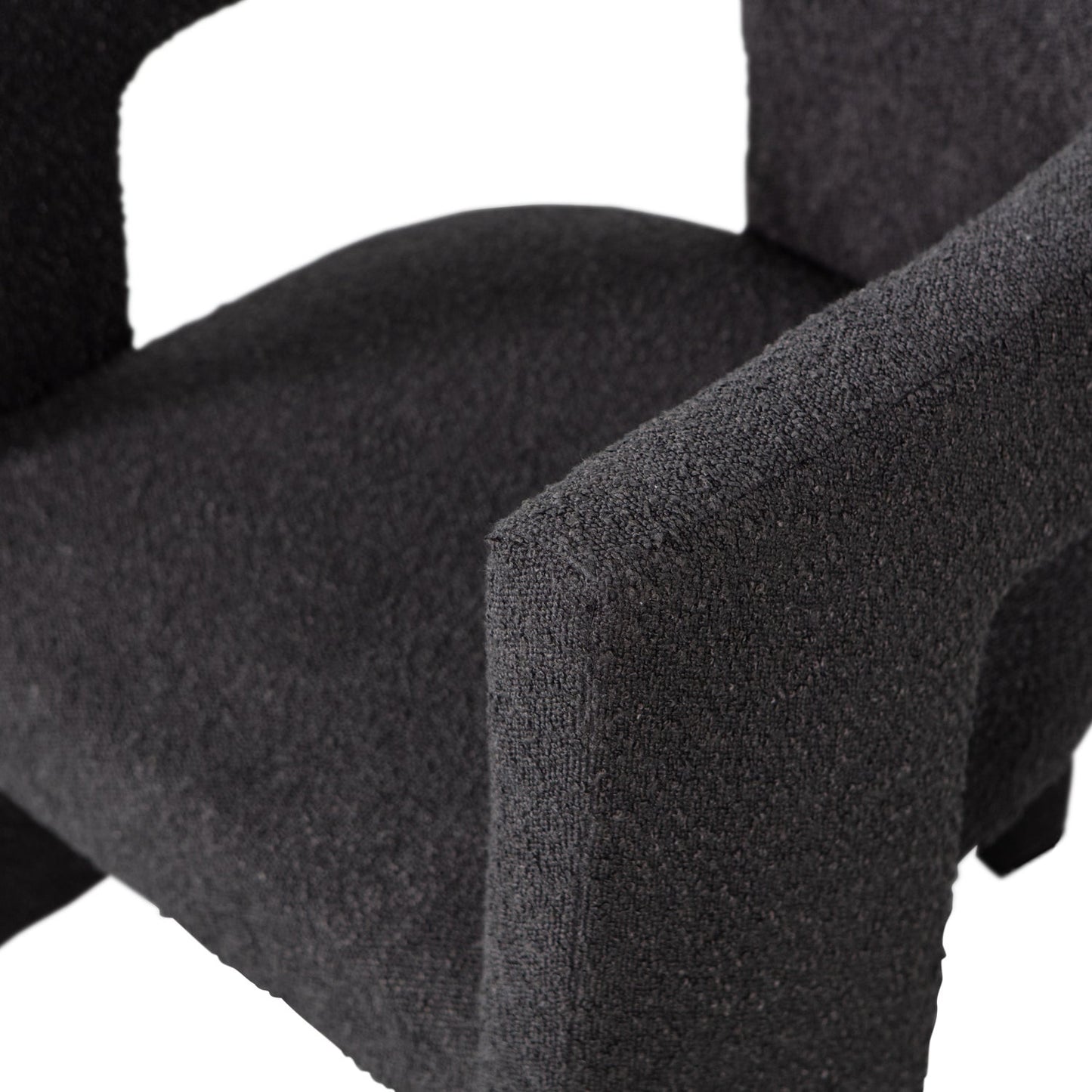 Tiwa fauteuil boucle donkergrijs