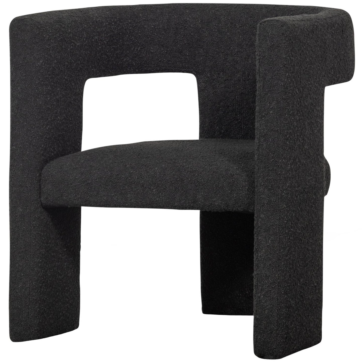 Tiwa fauteuil boucle donkergrijs