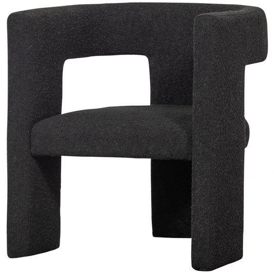 Tiwa fauteuil boucle donkergrijs