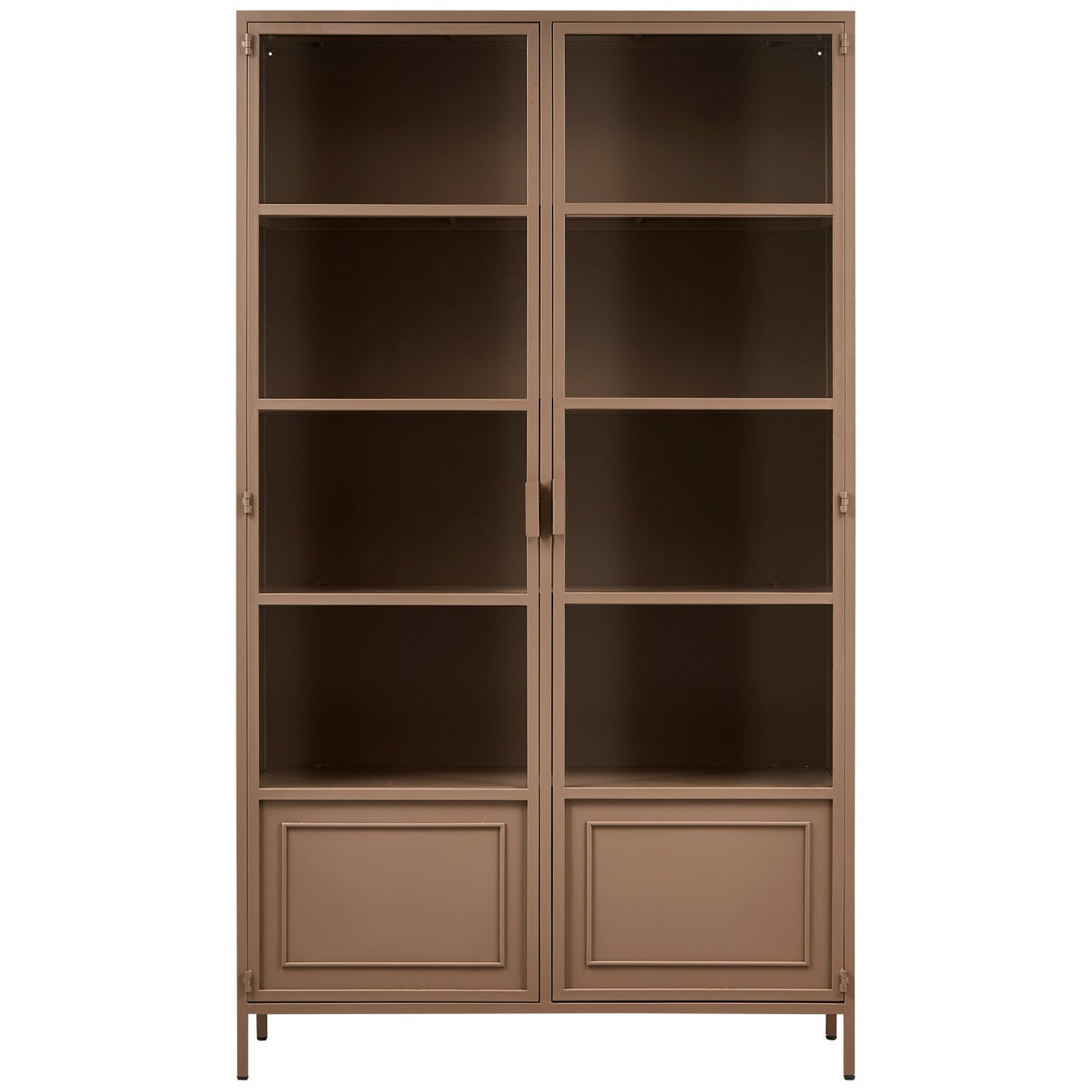 Ronja vitrinekast xl metaal military brown