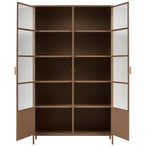 Ronja vitrinekast xl metaal military brown