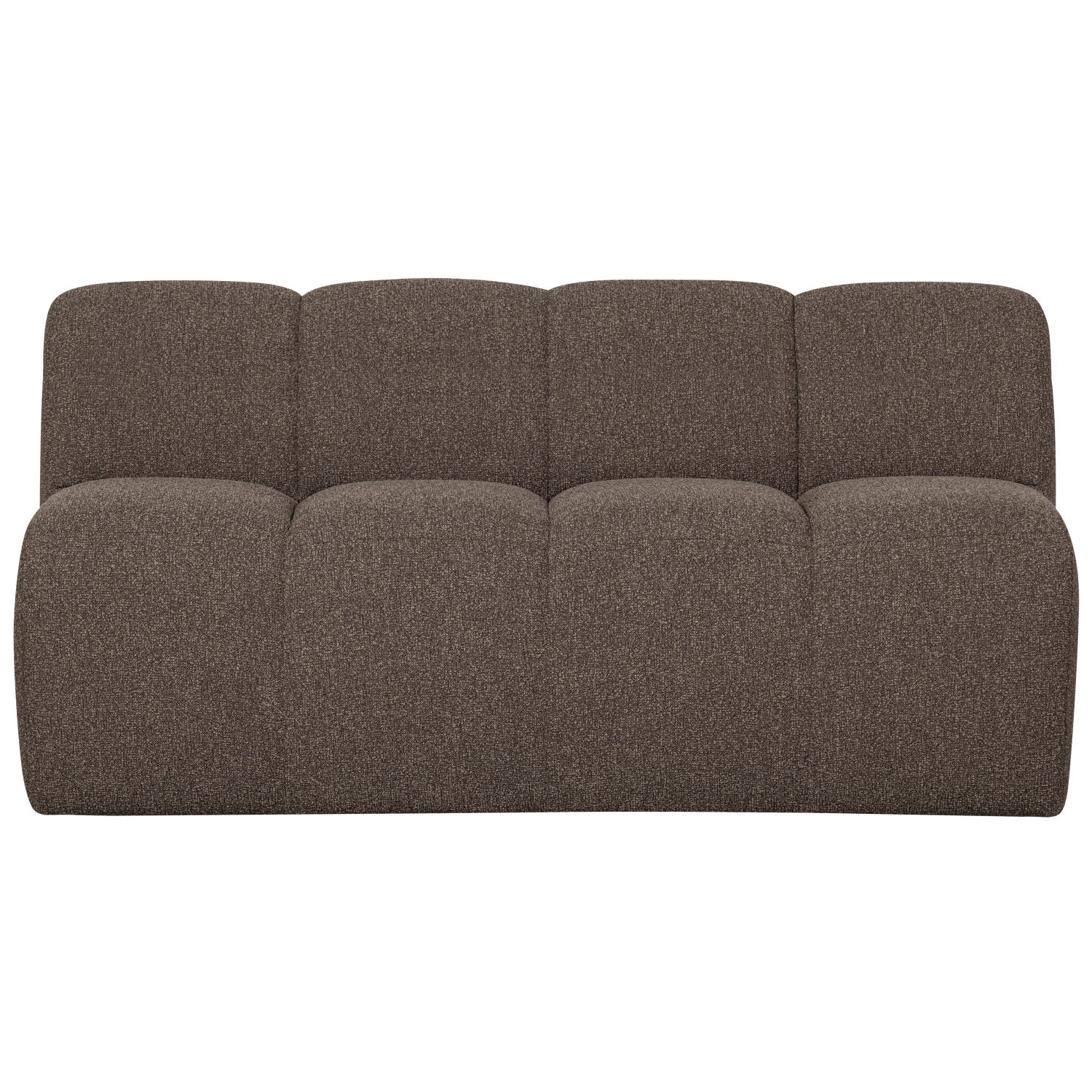 Mojo eetbankje 164 cm met rugleuning bouclé bruin melange