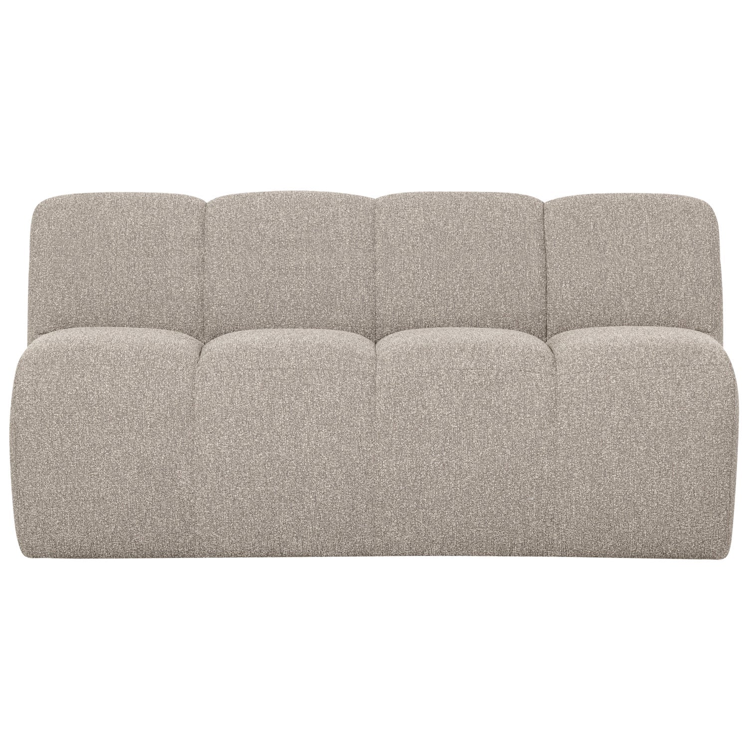 Mojo eetbankje 164 cm met rugleuning bouclé beige melange