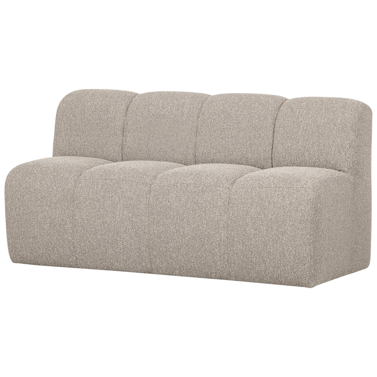 Mojo eetbankje 164 cm met rugleuning bouclé beige melange