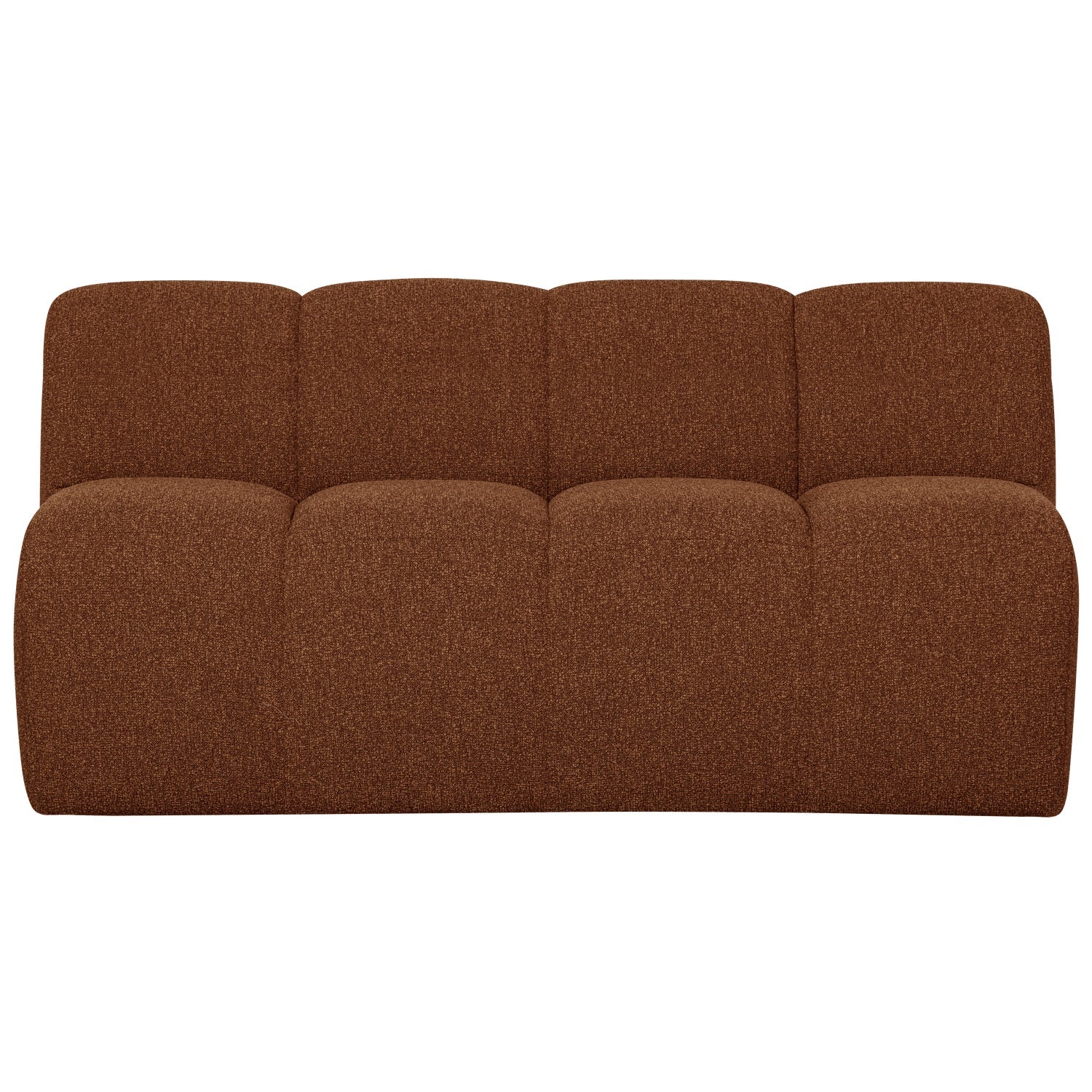 Mojo eetbankje 164 cm met rugleuning bouclé roestbruin melange