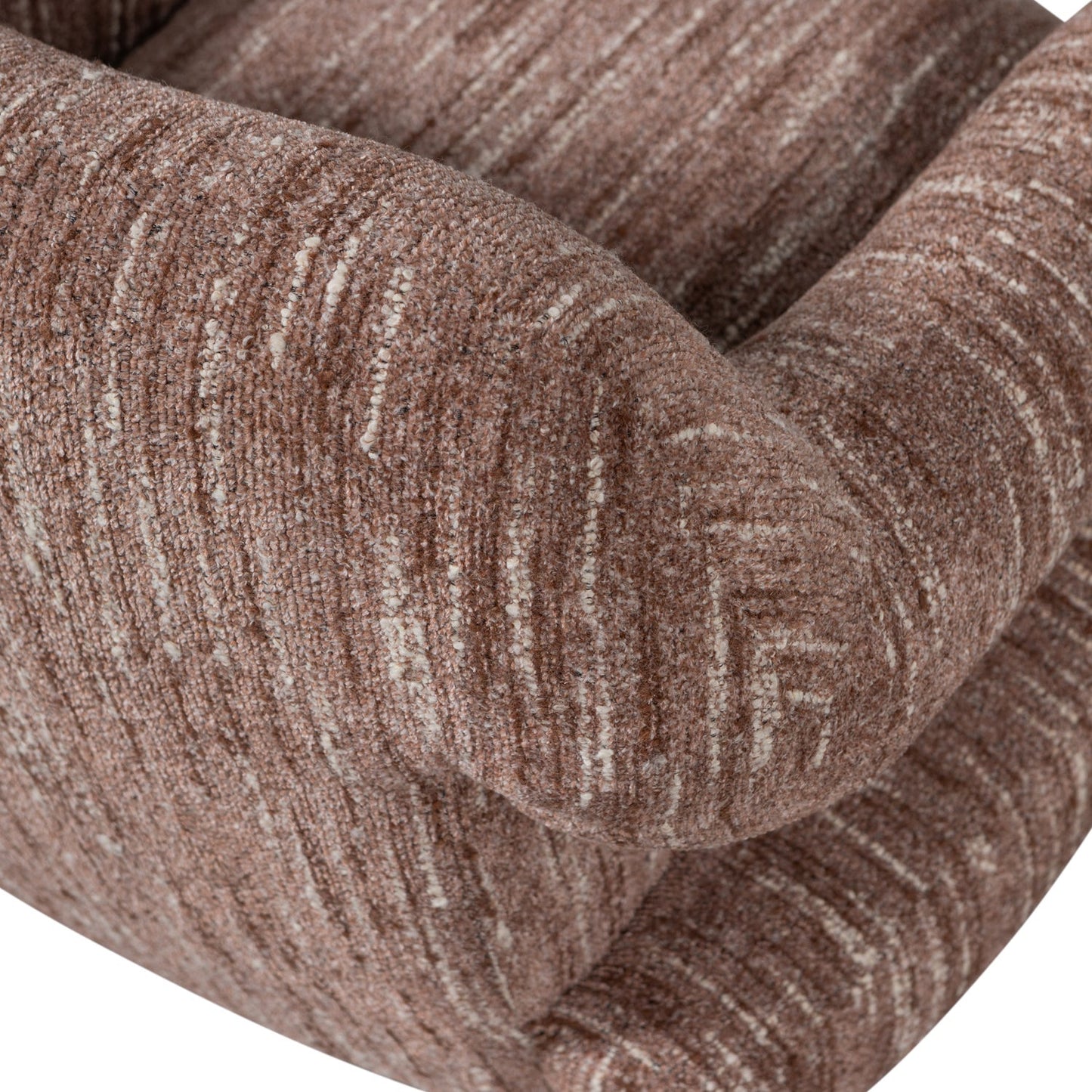 Folke fauteuil chenille oudroze melange
