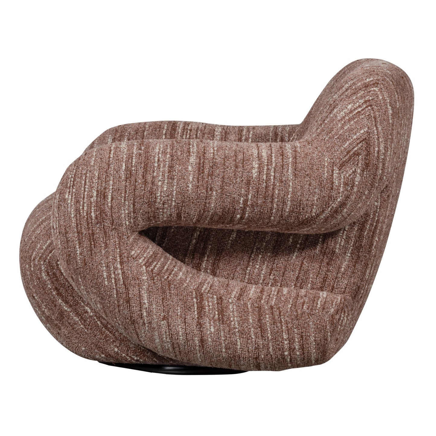 Folke fauteuil chenille oudroze melange
