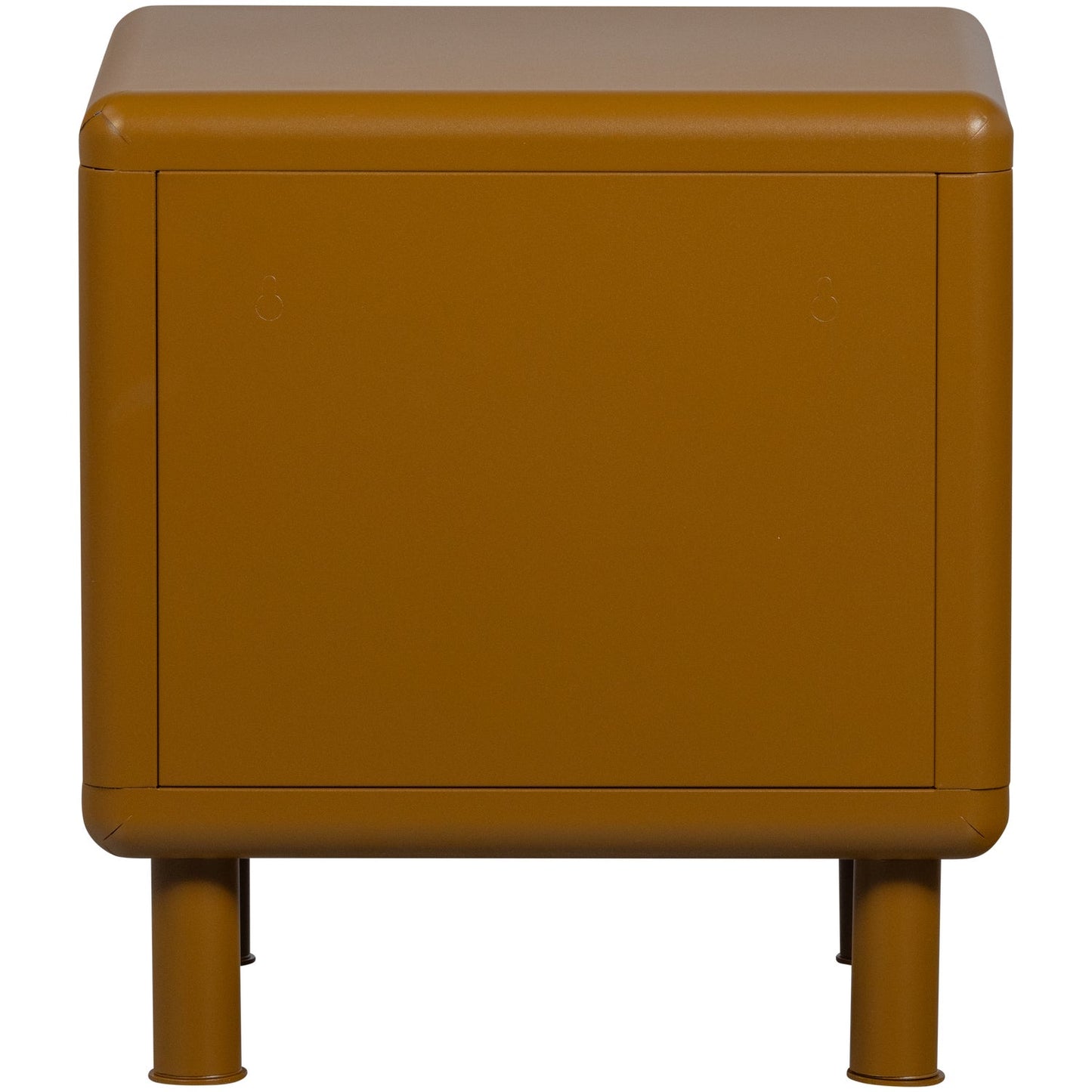 Rune ladekast/nachtkastje 2 lades metaal honinggeel