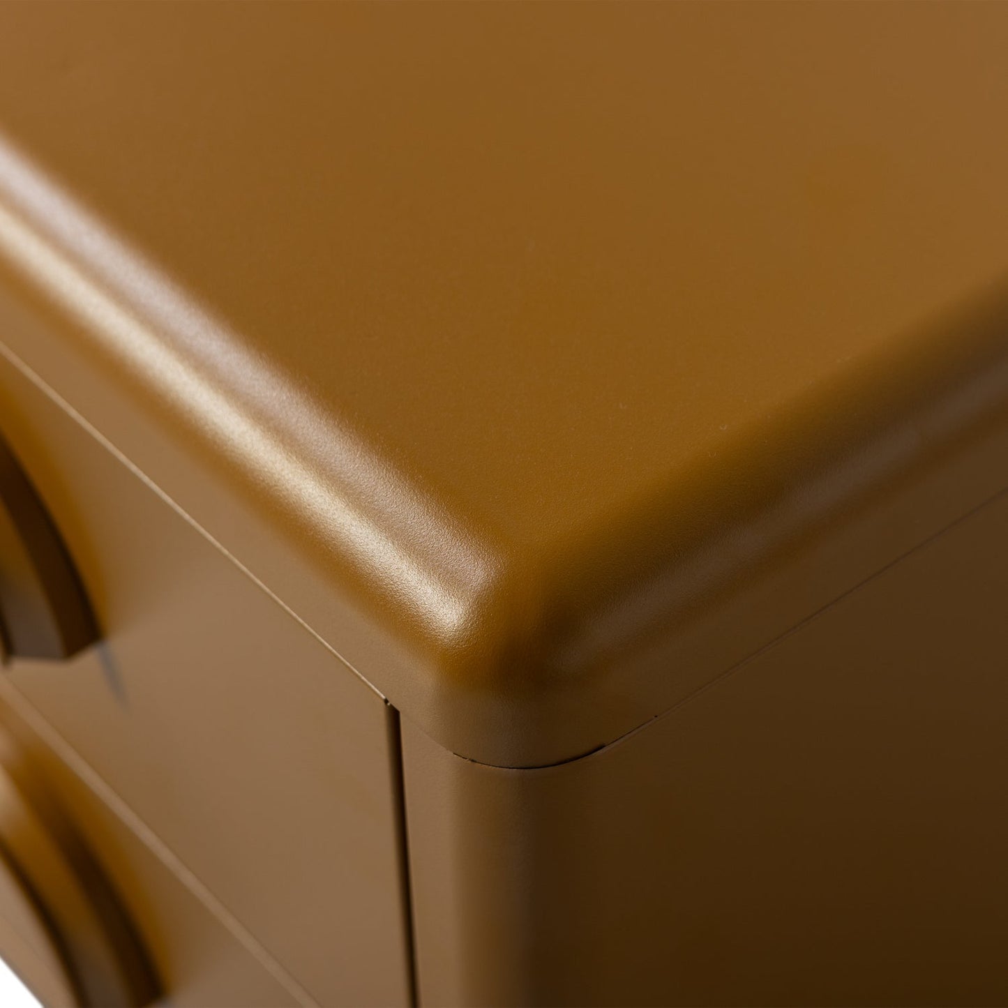 Rune ladekast/nachtkastje 2 lades metaal honinggeel