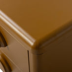 Rune ladekast/nachtkastje 2 lades metaal honinggeel