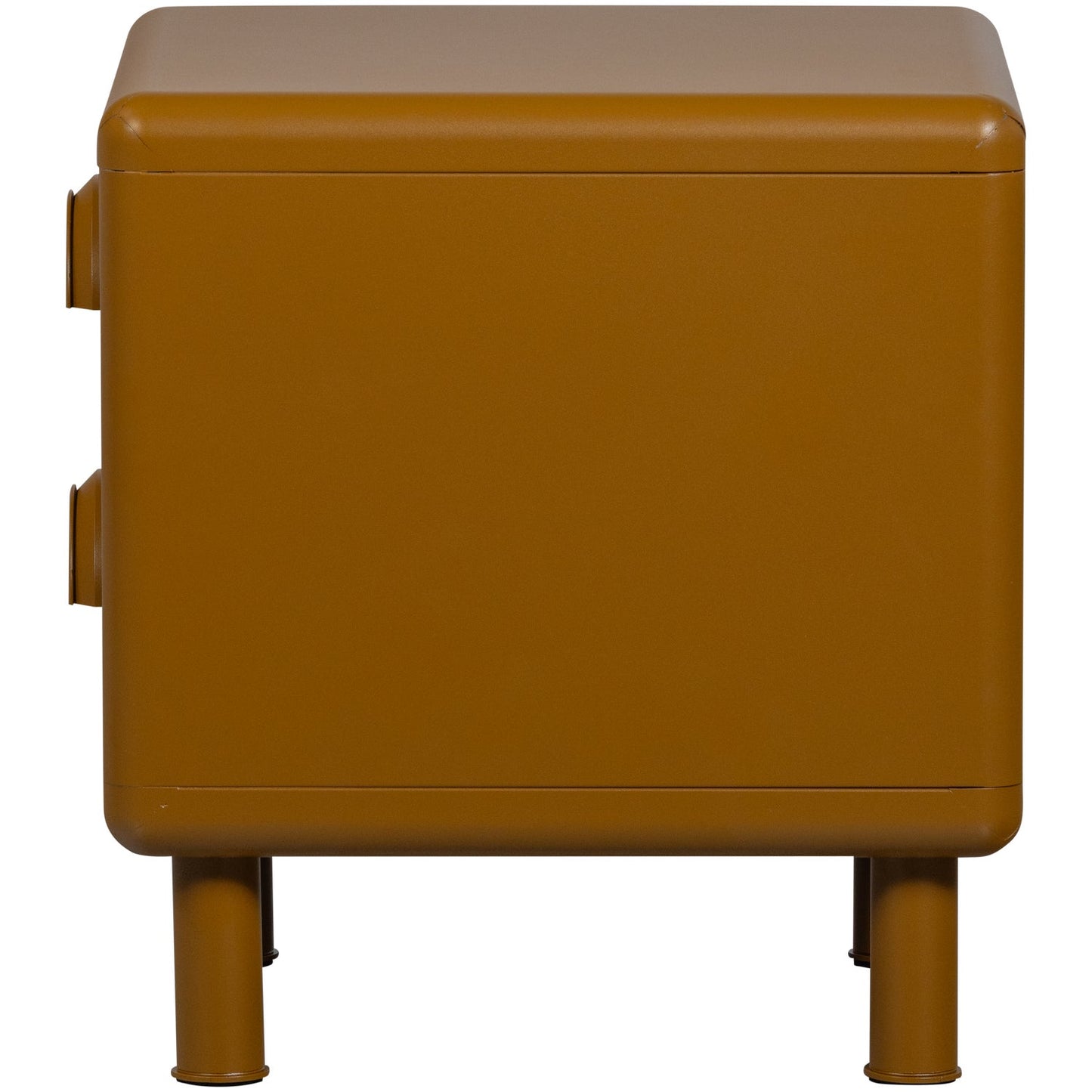 Rune ladekast/nachtkastje 2 lades metaal honinggeel