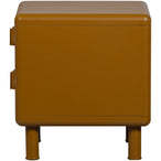 Rune ladekast/nachtkastje 2 lades metaal honinggeel